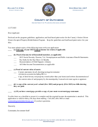 Senior Citizen Owner-Occupied Property Rehabilitation Program Application - Dutchess County, New York