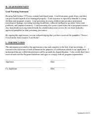 Senior Citizen Owner-Occupied Property Rehabilitation Program Application - Dutchess County, New York, Page 8