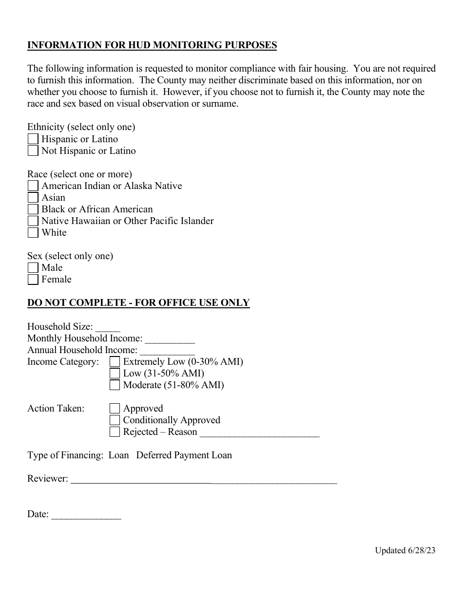 Senior Citizen Owner-Occupied Property Rehabilitation Program Application - Dutchess County, New York, Page 9