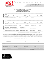 Document preview: Form FS-APO1 Application for Body Art Artist - Fulton County, Georgia (United States)