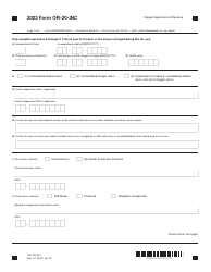 Form 150-102-021 Schedule OR-20-INC Oregon Corporation Income Tax Return - Oregon, Page 2