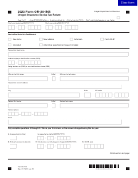 Form OR-20-INS (150-102-129) Oregon Insurance Excise Tax Return - Oregon