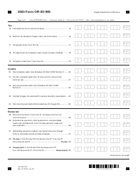 Form OR-20-INS (150-102-129) Oregon Insurance Excise Tax Return - Oregon, Page 4