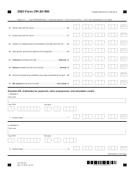 Form OR-20-INS (150-102-129) Oregon Insurance Excise Tax Return - Oregon, Page 5