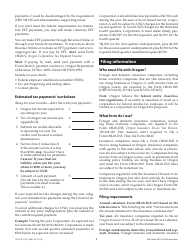 Instructions for Form OR-20-INS, 150-102-129 Oregon Insurance Excise Tax Return - Oregon, Page 4