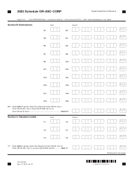 Form 150-102-033 Schedule OR-ASC-CORP Oregon Adjustments for Corporations - Oregon, Page 2