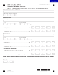 Document preview: Form 150-102-035 Schedule OR-PI Schedule of Partnership Information - Oregon