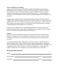 Informed Consent, Waiver and Release of Liability Agreement - Community Emergency Response Team Program - North Dakota, Page 2