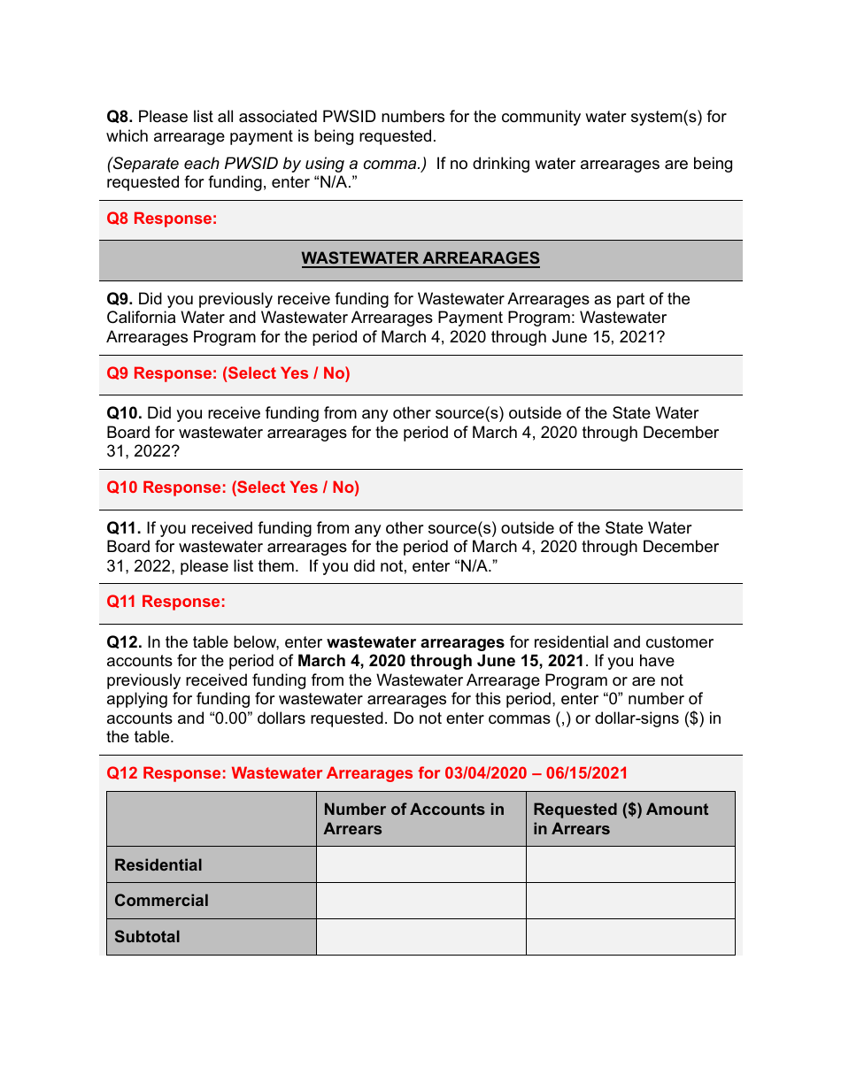 Application Preview - California Extended Water and Wastewater Arrearage Payment Program - California, Page 3