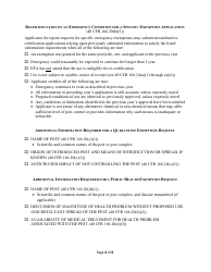 Checklists for Emergency Exemption Applications Under Section 18 of the Federal Insecticide, Fungicide, and Rodenticide Act (Fifra), Page 4