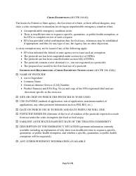 Checklists for Emergency Exemption Applications Under Section 18 of the Federal Insecticide, Fungicide, and Rodenticide Act (Fifra), Page 5