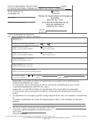 Document preview: Form JN-1504 Petition for Appointment of Emergency Guardian - Wisconsin (English/Spanish)