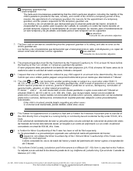 Form JN-1501 Petition for Appointment of Guardian - Wisconsin (English/Spanish), Page 3