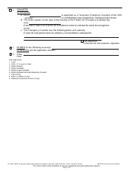 Form JN-1520 Temporary Order Appointing an Emergency Guardian - Wisconsin (English/Spanish), Page 2