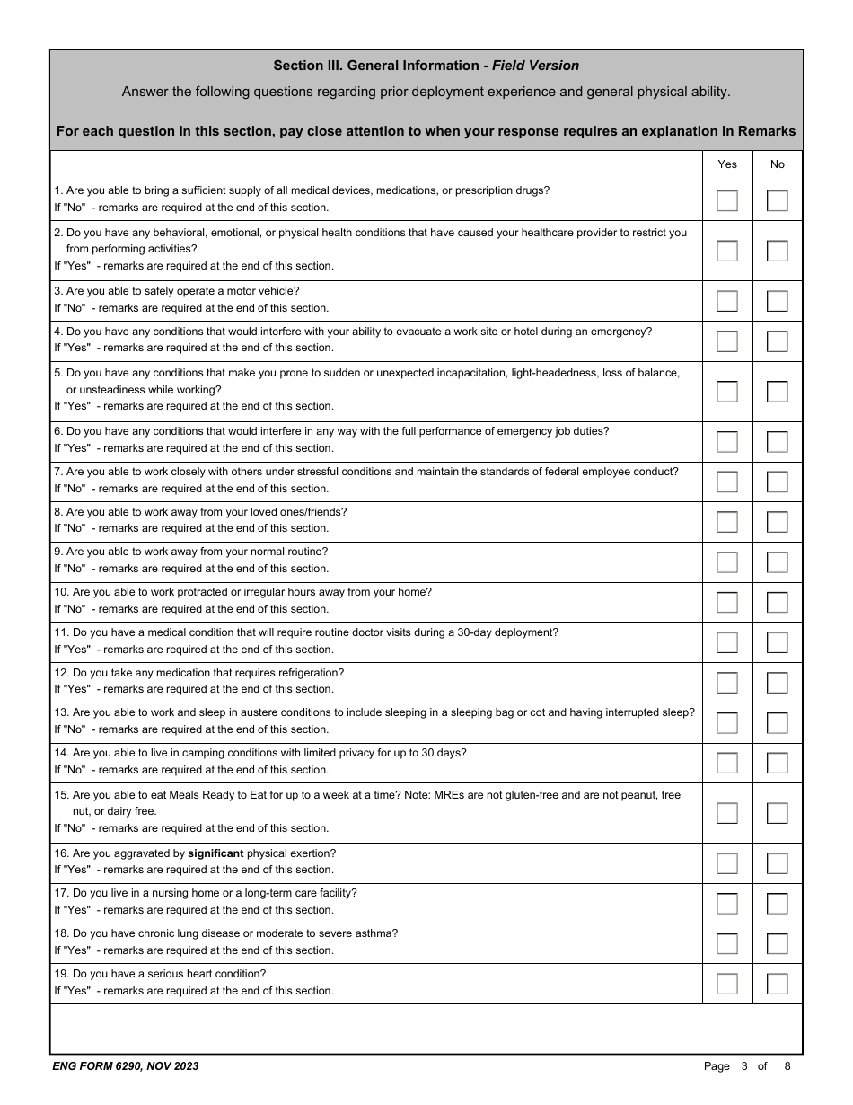 ENG Form 6290 - Fill Out, Sign Online and Download Fillable PDF ...