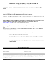 ENG Form 6291 Reemployed Annuitant Program (Rap) Medical Questionnaire - Office Only, Page 2