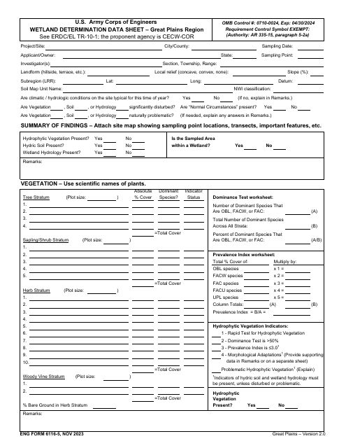 ENG Form 6116-5  Printable Pdf
