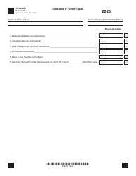 Document preview: Form IT-41 (State Form 57131) Schedule 1 Other Taxes - Indiana
