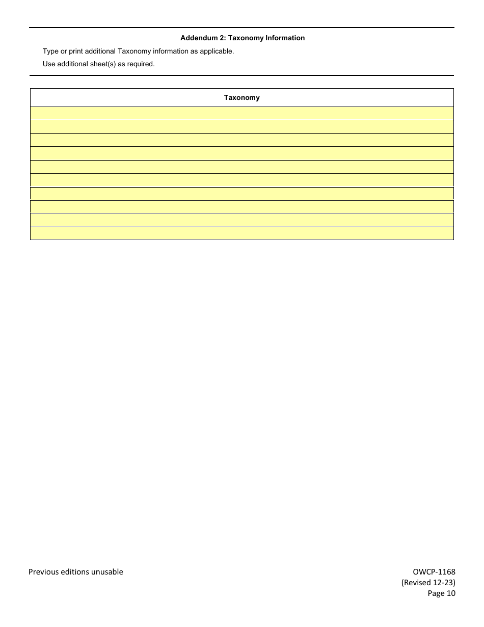 Form OWCP-1168 Provider Enrollment Form, Page 12