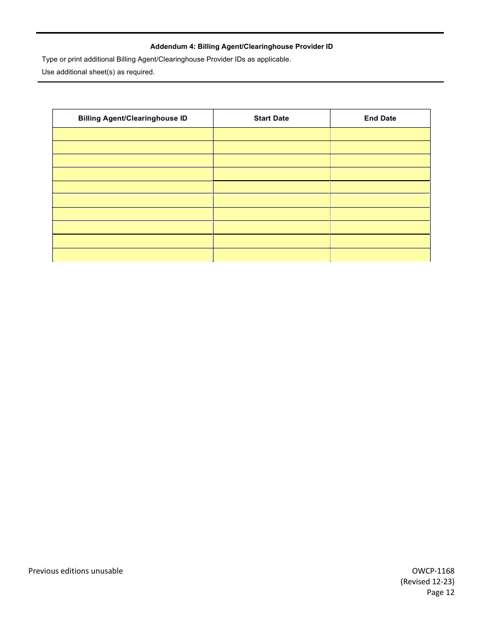 Form OWCP-1168 Provider Enrollment Form, Page 14