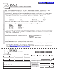 Document preview: Form MO-1040ES Declaration of Estimated Tax for Individuals - Missouri, 2024