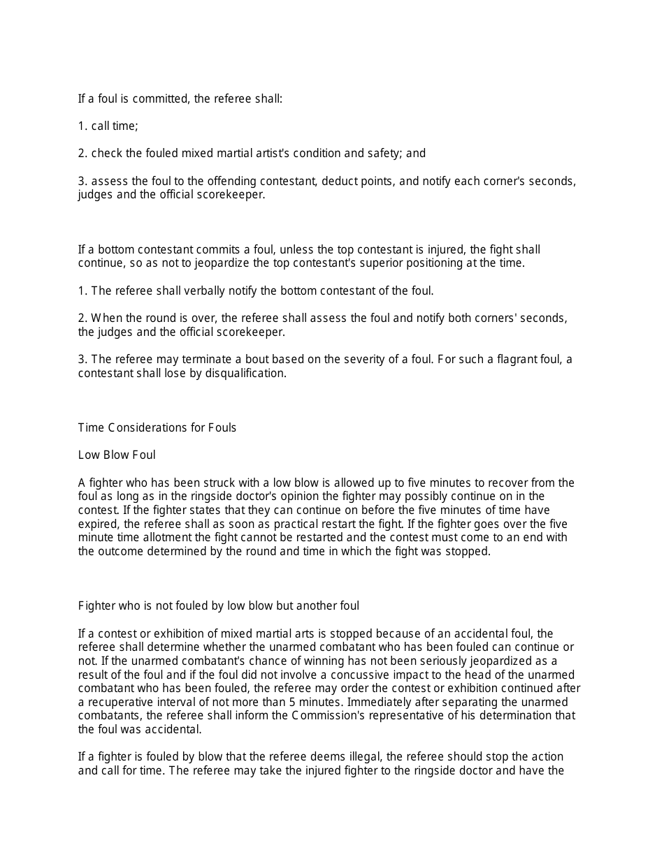 The Unified Rules of Mixed Martial Arts - Association of Boxing Commissions, Page 8