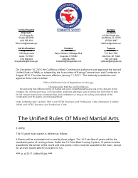 Document preview: The Unified Rules of Mixed Martial Arts - Association of Boxing Commissions