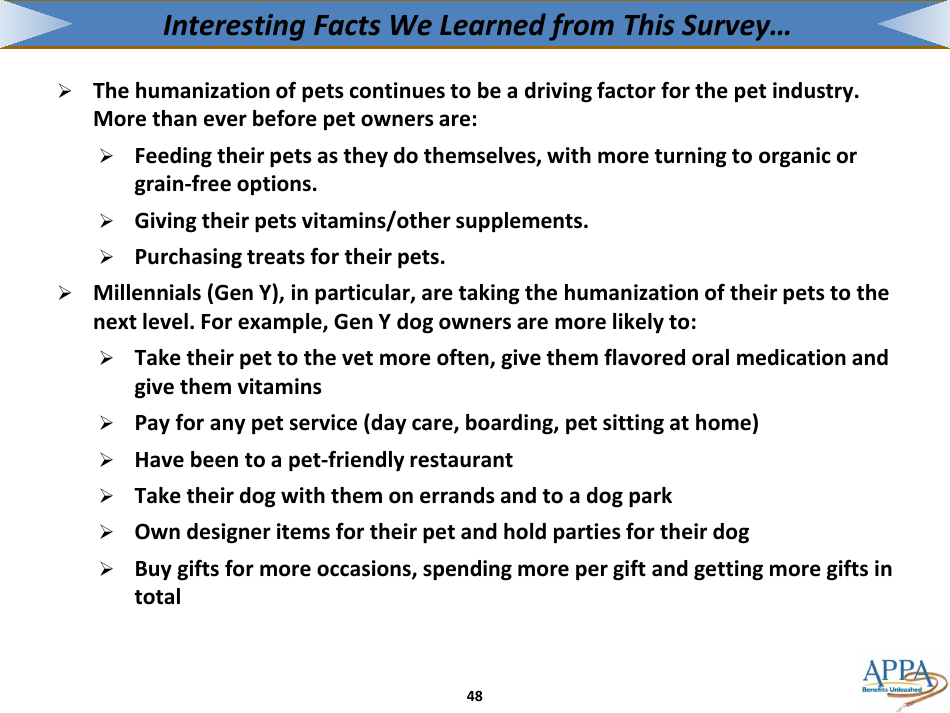 The 2017-2018 Appa National Pet Owners Survey Debut - American Pet Products Association, Page 48