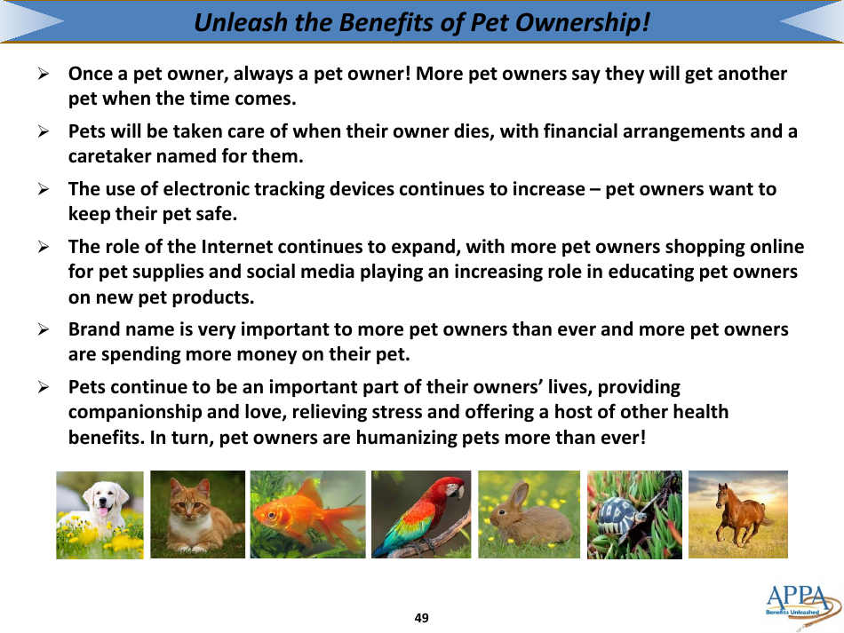 The 2017-2018 Appa National Pet Owners Survey Debut - American Pet Products Association, Page 49