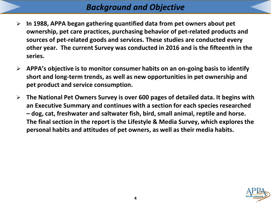 The 2017-2018 Appa National Pet Owners Survey Debut - American Pet Products Association, Page 4