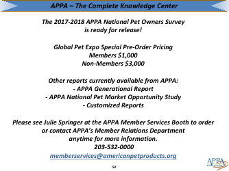 The 2017-2018 Appa National Pet Owners Survey Debut - American Pet Products Association, Page 50