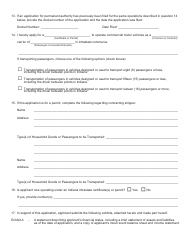 Form 703 (State Form 50216) Application for Emergency or Temporary Authority to Transport Passenger or Household Goods - Indiana, Page 3
