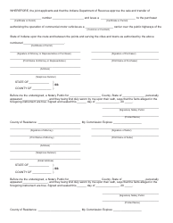 Form 707 (State Form 50219) Joint Application for Sale and Transfer of Permanent Authority to Transport Passenger or Household Goods - Indiana, Page 4