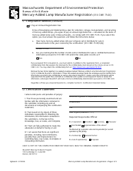 Mercury-Added Lamp Manufacturer Registration - Massachusetts, Page 2