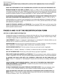 Instructions for Form LDSS-3174 New York State Recertification Form for Certain Benefits and Services - New York, Page 11