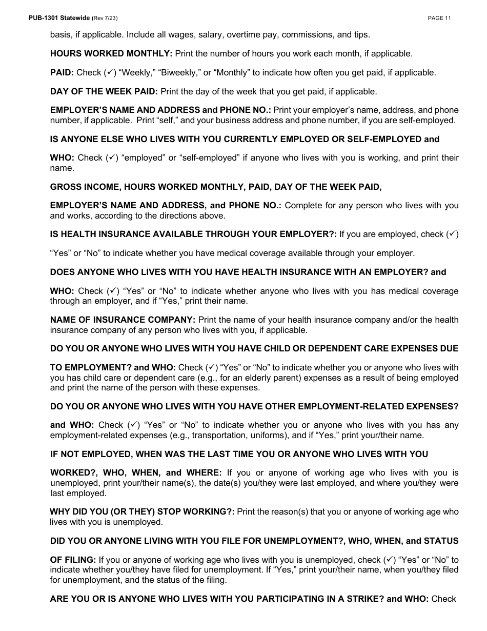 Instructions for Form LDSS-2921 New York State Application for Certain Benefits and Services - New York, Page 12