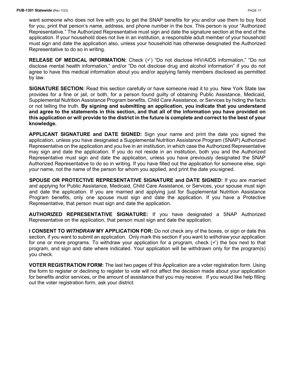 Instructions for Form LDSS-2921 New York State Application for Certain Benefits and Services - New York, Page 18