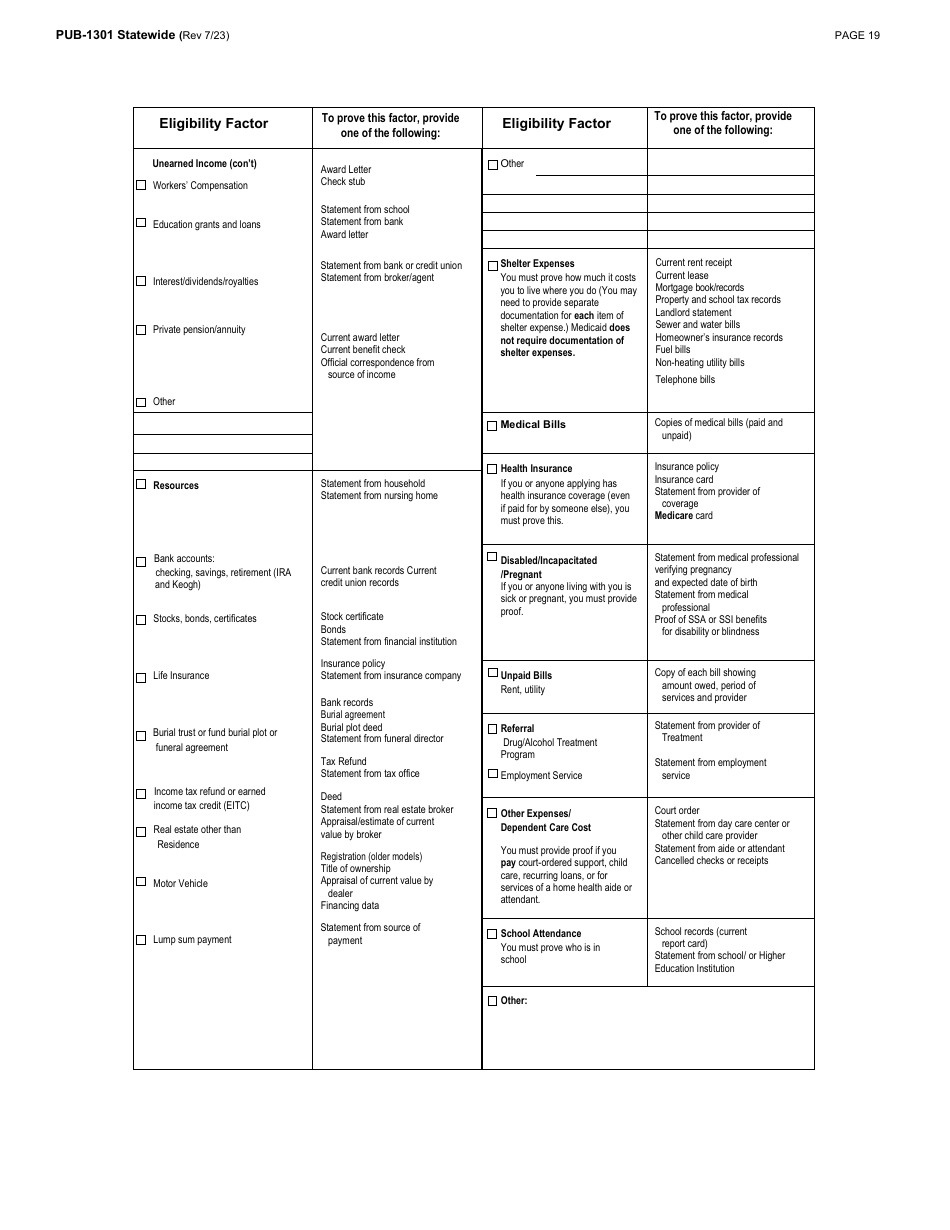 Instructions for Form LDSS-2921 New York State Application for Certain Benefits and Services - New York, Page 20