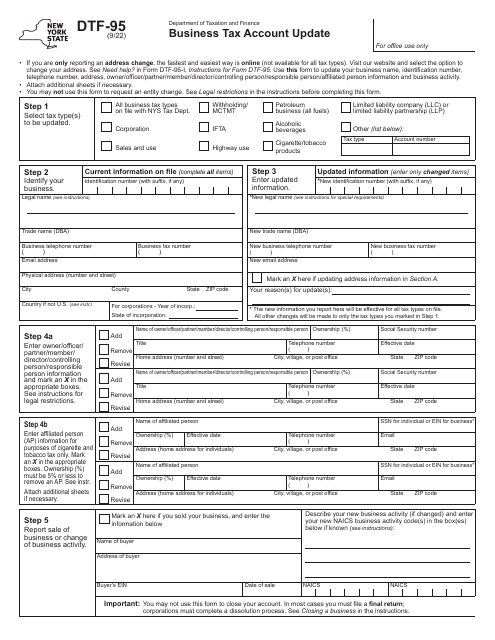 Form DTF-95  Printable Pdf