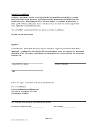 Certification for Section 3 Business Concerns - City of Grand Rapids, Michigan, Page 2