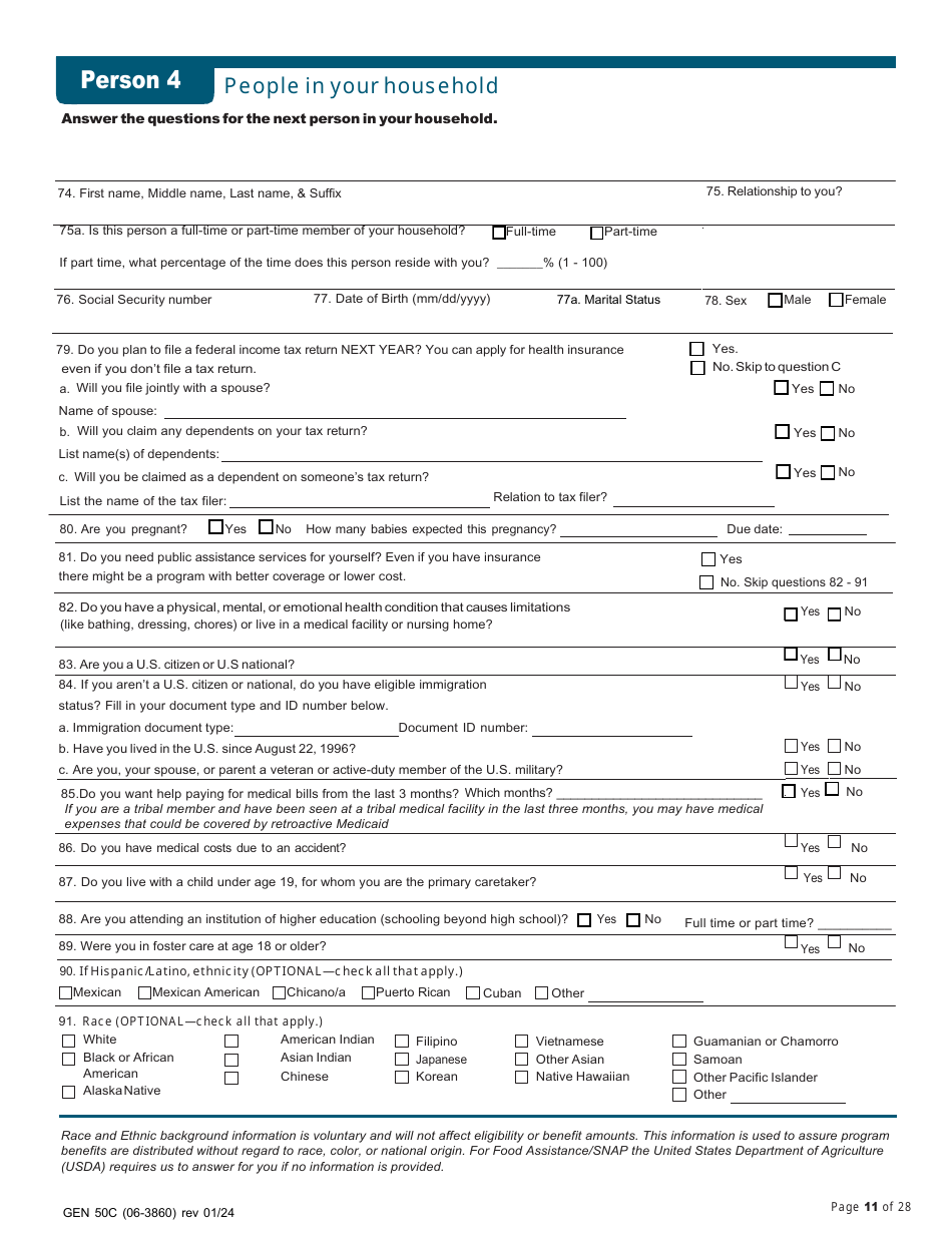 Form GEN50C Application for Services - Alaska, Page 11
