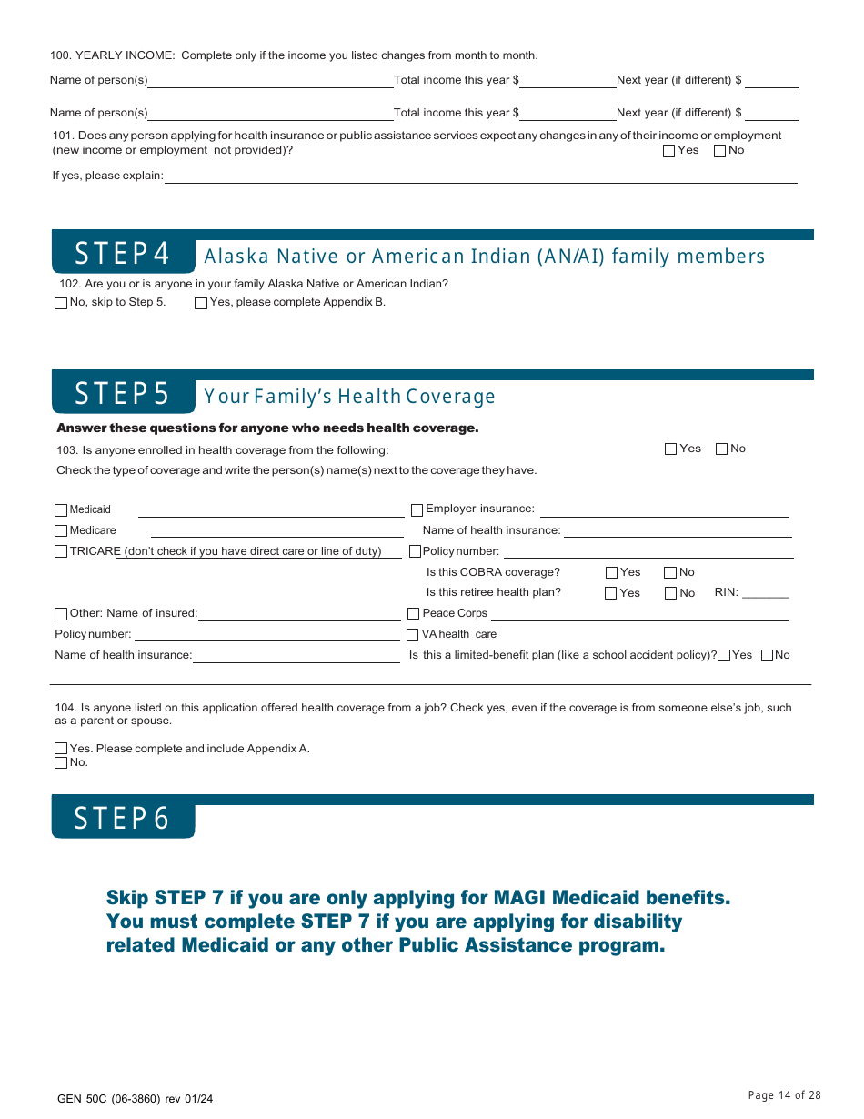 Form GEN50C Application for Services - Alaska, Page 14