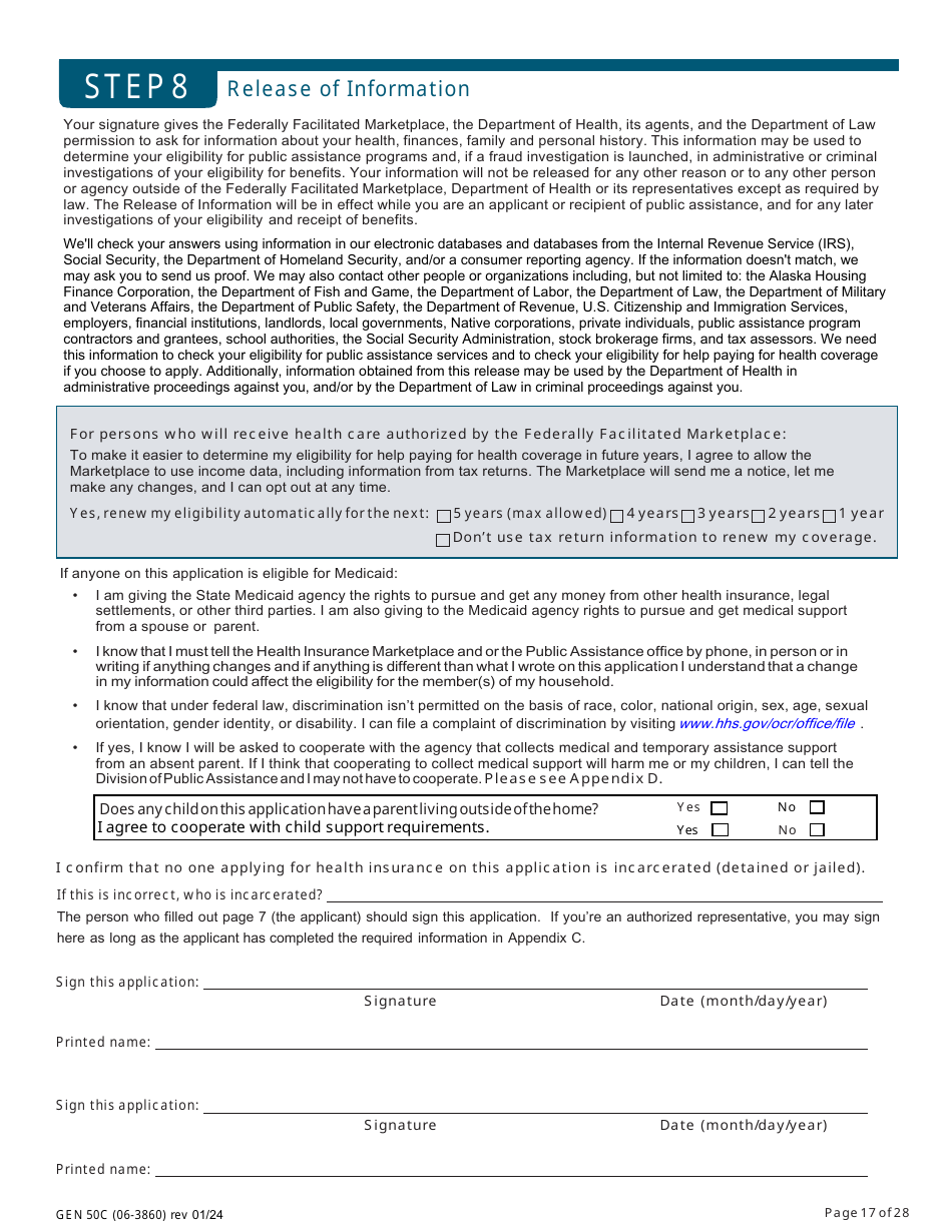 Form GEN50C Application for Services - Alaska, Page 17