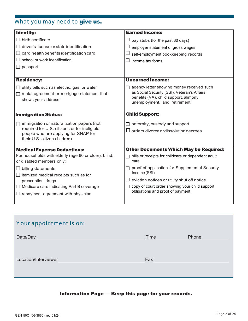 Form GEN50C Application for Services - Alaska, Page 2