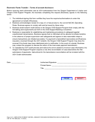 Form CSF08 1705 Employer Payment Center Request for Bank Information and Authorization - Oregon, Page 2