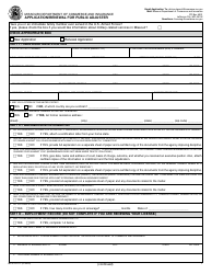 Form MO375-0111 Application/Renewal for Public Adjuster - Missouri