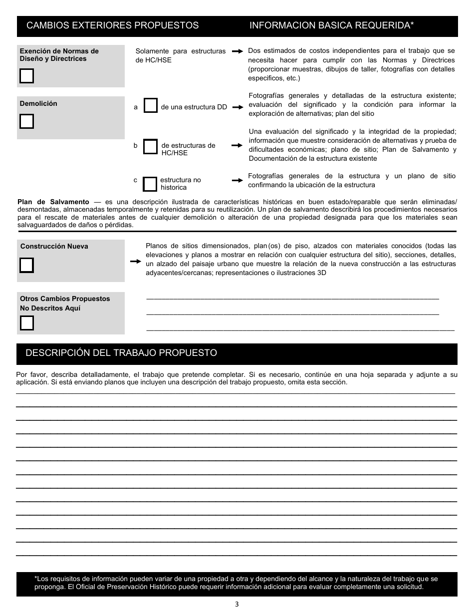 Certificado De Idoneidad - Comision De Hitos Historicos Y Culturales - City of Fort Worth, Texas (Spanish), Page 3