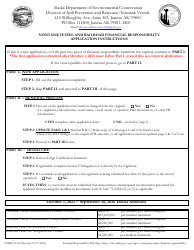 Form 18-303 Nontank Vessel and Railroad Financial Responsibility Application and Checklist - Alaska