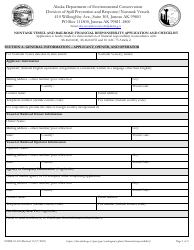 Form 18-303 Nontank Vessel and Railroad Financial Responsibility Application and Checklist - Alaska, Page 2