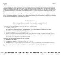 Form NJ-630-M Application for Extension of Time to File New Jersey Gross Income Tax Return - New Jersey, Page 2